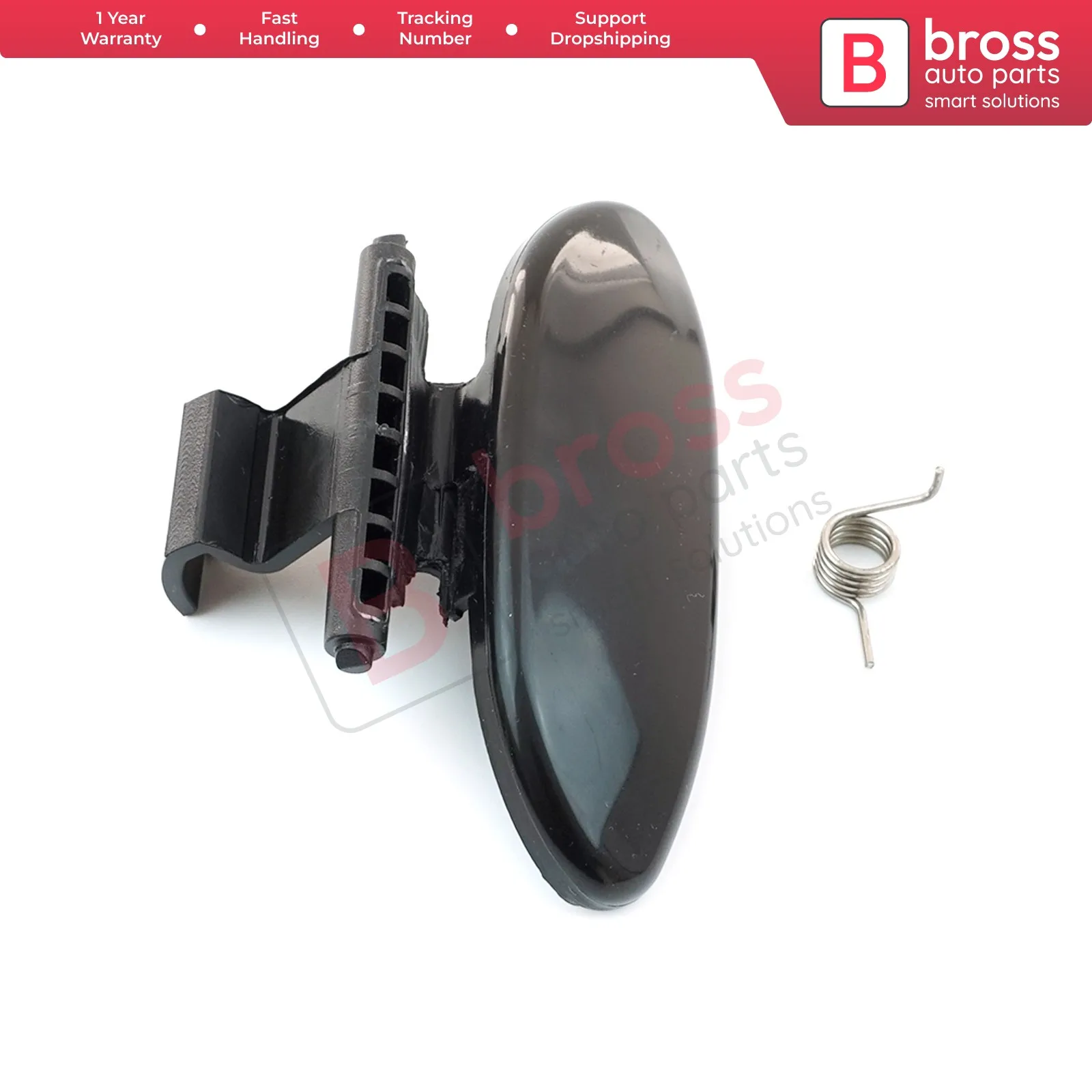 Bross Auto Parts BDP988 Glove Box Lid Handle Button Opener 8218A3, 8218.A3 BLACK COLOR for Citroen Elysee C2 C3 Peugeot 301
