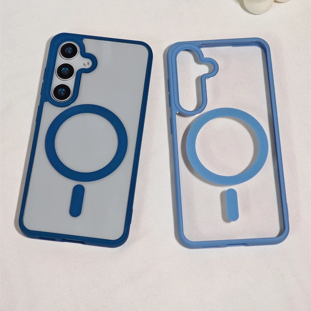 Luxury Transparent Acrylic Magnetic Clear Shockproof Ultra Slim Cover