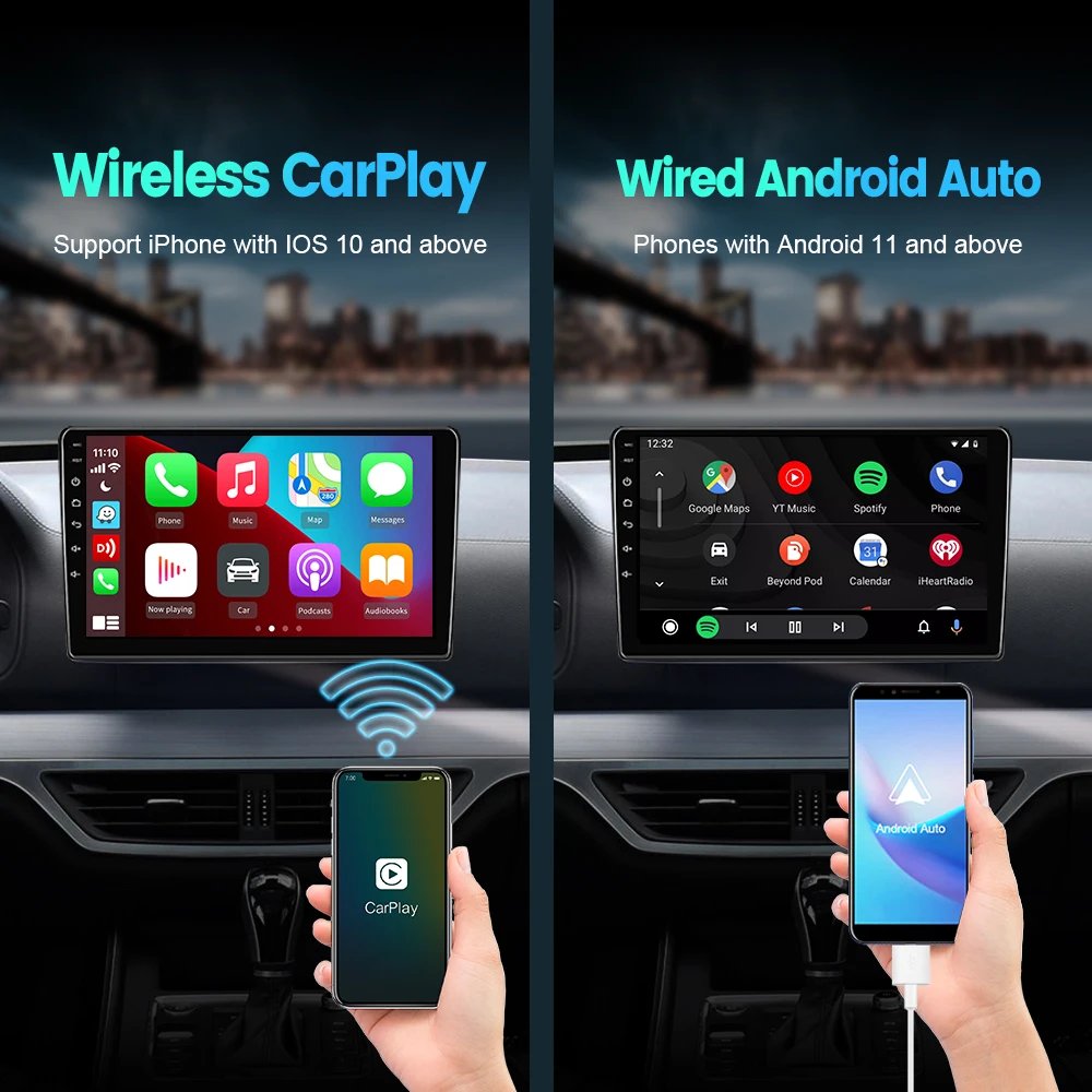 CarlinKit Wireless CarPlay Car Adapter for Android Car Radio,Wireless  Android Auto & Apple CarPlay 2 in 1 Dongle-Low Power Consumption,Support  Plug 