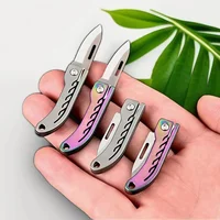 Titanium Alloy Mini Folding Knife Made of High Hardness Steel for Quick Opening, Portability, and Strong Practicality 1