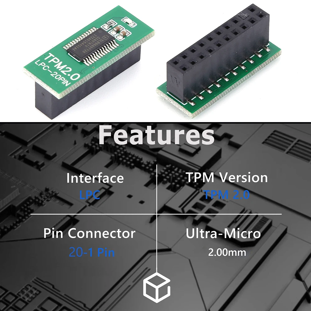 TPM 2.0 원격 암호화 보안 모듈 LPC-20PIN 마더보드 카드, ASUS GIGABYTE 인텔 AMD용 윈도우 11 업그레이드 테스트