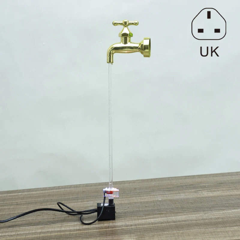 Floating Faucet Water Fountain Kits Invisible Flowing Spout Watering Can Fountain Yard Art Tap Running Lights Holiday Gift