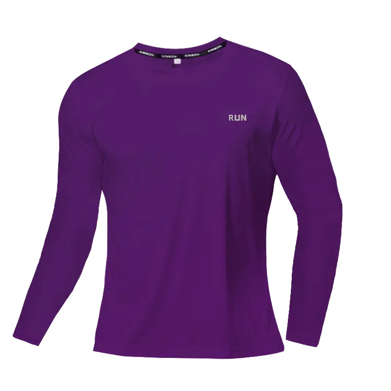 Summer Ice Silk Long Sleeve T-Shirt Men 2023 New Quick Dry Breathable Air Conditioning Outdoor Sun Protection Running Outer Wear - Image 7
