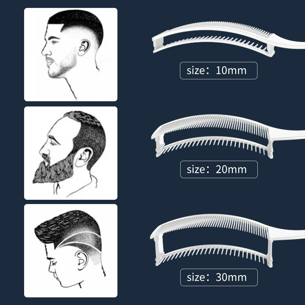 New Curved Positioning Comb Heat-resistant Haircut Clipper Blending Comb For Professional Salon Barber Hairdresser Tools