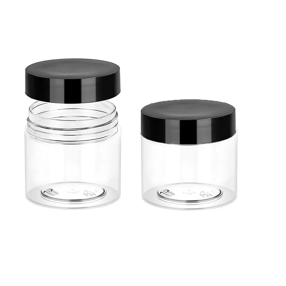 1pc 50ml 명확한 플라스틱 라운드 화장품 용기 메이크업 상자 여행 얼굴 크림 항아리 뚜껑, 라운드 화장품 용기