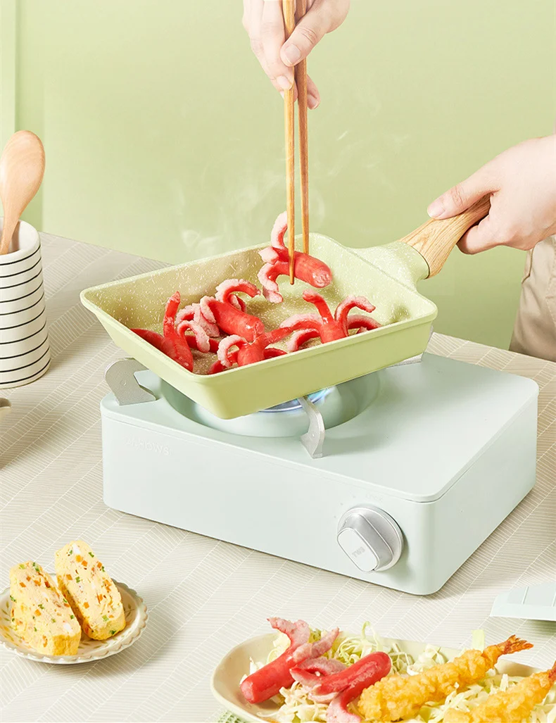 Non-Stick Frying Pan Pot Stone Square Omelette Frying Pan