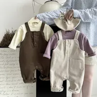children's clothing baby and toddler autumn fashion men's and women's baby western-style corduroy Korean casual overalls，W133 2