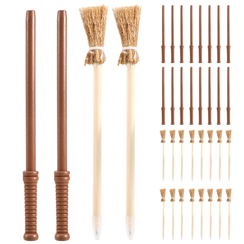 

36Pcs Wands Pencils And Witch Broom Pencils For Kids Teens Classroom Favors Halloween Birthday Party Decorations