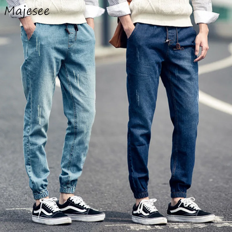 

Men Jeans Fashion Casual Teens High Street All-match Simple Handsome Cool Japanese Streetwear Y2k Harajuku Trousers Hombre Ins