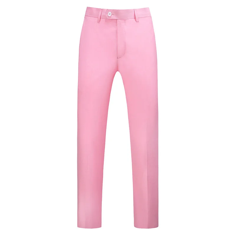 Men Pants Business Groom Wedding Leisure Casual Solid Color