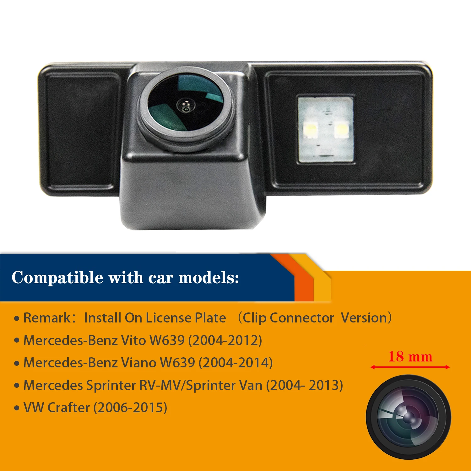 Rear View Camera for Mercedes-Benz Vito W639 Viano Valente