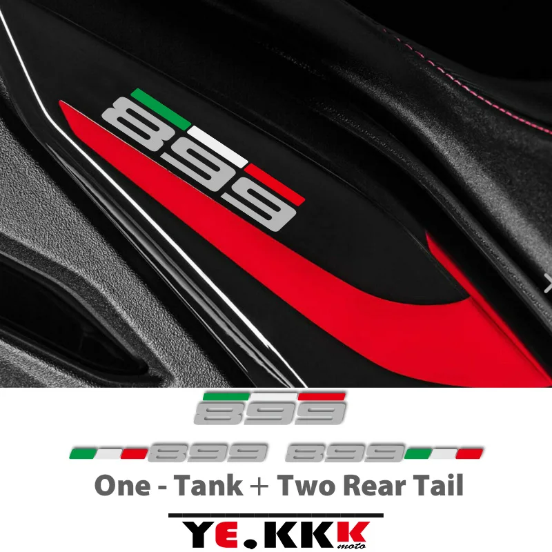 For Ducati 899 Fuel Tank Cap Fuel Tank Rear Tail Rear Fairing Sticker Decal Cutout Italian Flag  Any Number Sticker Decal