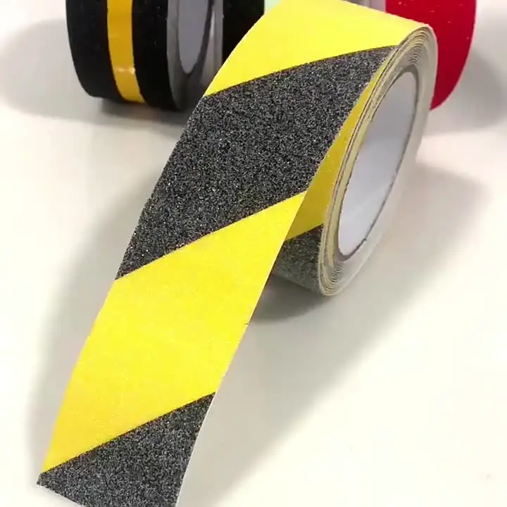 Nastro Antiscivolo Per Scale E Gradini - 5cm X 10m, Adesivo Forte, Alta Trazione, Nero/Giallo - Foto 6