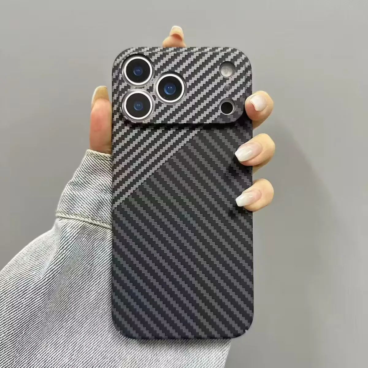 Ultra Thin Carbon Fiber Texture Shockproof Phone Case - 0.3mm Hard PC Cover