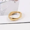 New Arrival Jewelry Geometric Stainless Steel Irregular Wavy Finger Ring for Women 5