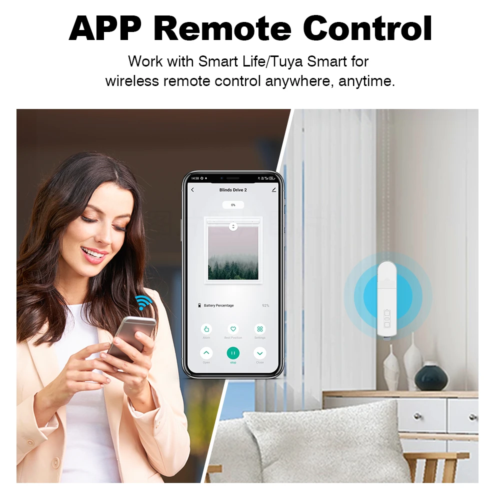 Tuya Zigbee Smart Curtain Motor  Roller Shutter Blinds DIY Chain Motorized Shades Drive Voice Control For Alexa Google Home