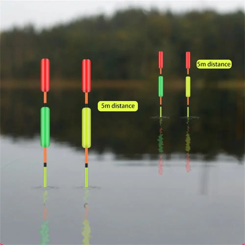 20 stücke fluor zierende Fischerei schwimmende Bobbers fluor zierende Auftriebs kugeln Eva Schaum Streik Indikator rot gelb auffällige Bohnen Set – Detail 7
