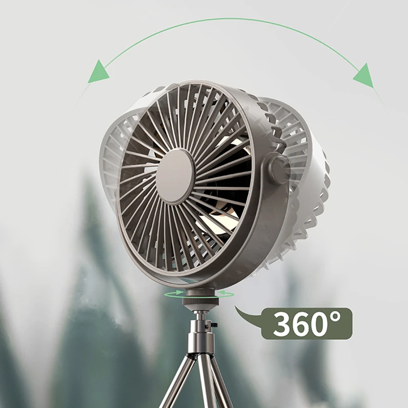 Remote Control Floor Table Air Cooler Mini Portable Ceiling Fan 360° Rotation 3-speed Wind Wireless for Camping Home Night Light