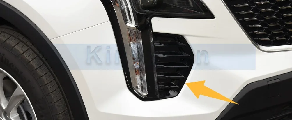 Front Bumper Fog Light Grille Fog Cover For Cadillac XT4-Lamp Cover Bezel Replacement