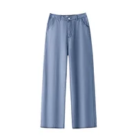 150Kg Plus Size Women's Hip 136 Autumn Street Style Jeans Loose Straight Leg Elastic Waist Denim Pants 7XL 8XL 9XL - Image 3