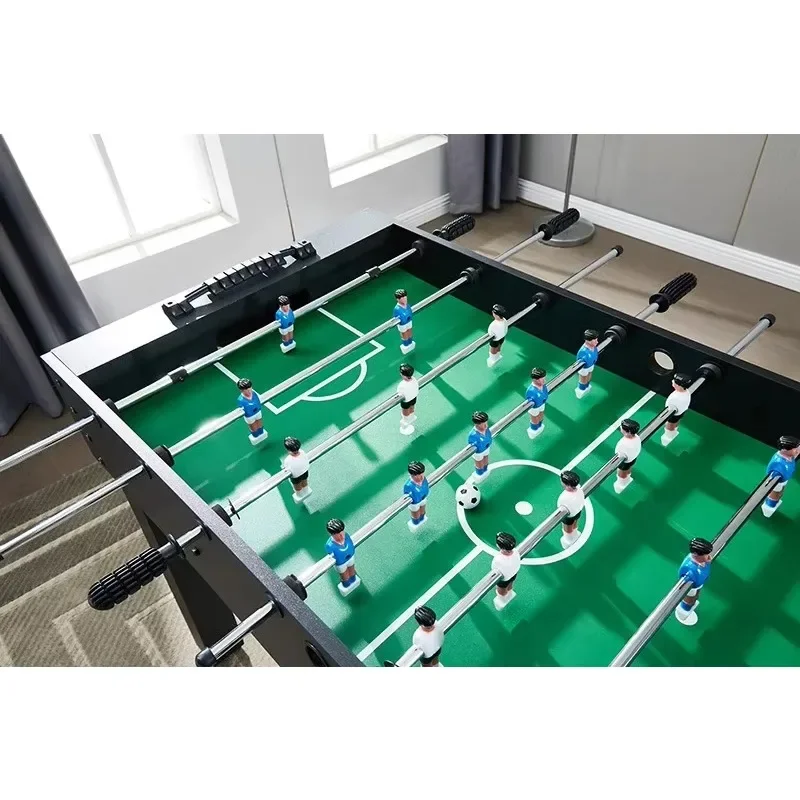 1.2m Black Classic Foosball Table-8-Pole Soccer Table Game for Adults and Children