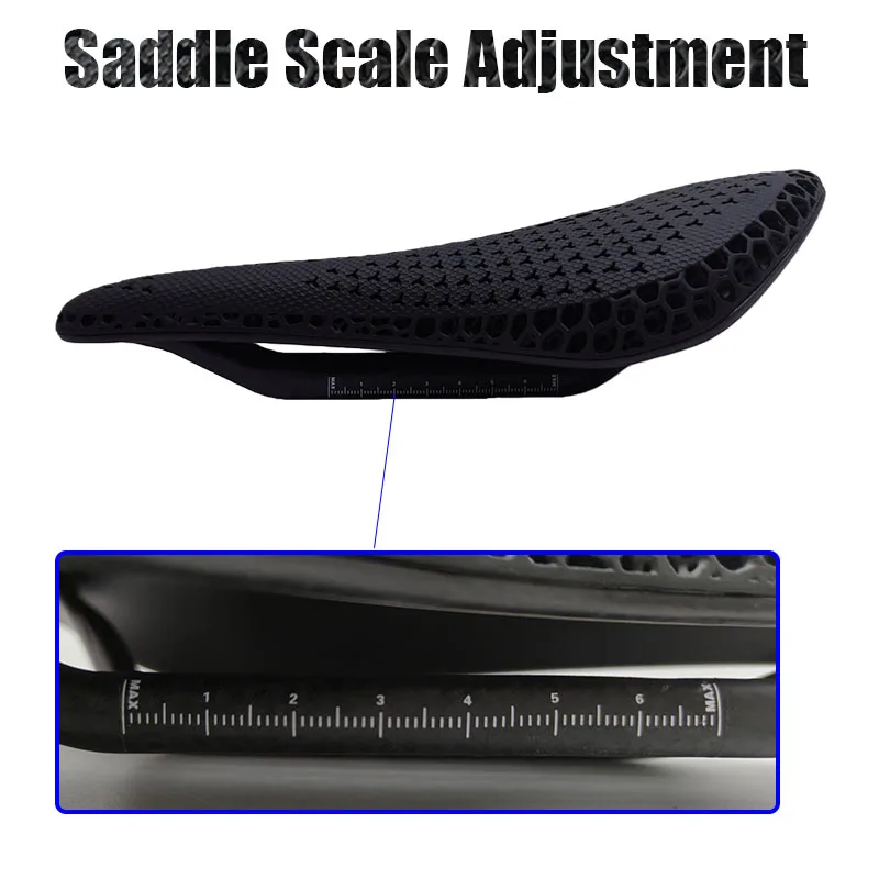 Sella bicicletta stampata in 3D in carbonio 140 mm triathlon su strada