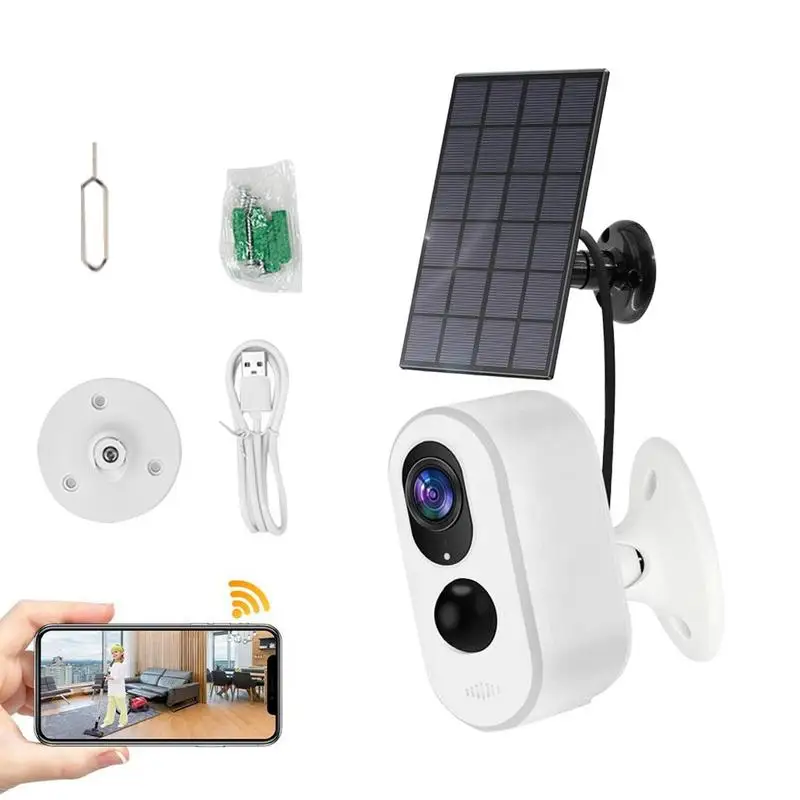 

Беспроводная наружная камера видеонаблюдения на солнечной батарее, 1080P