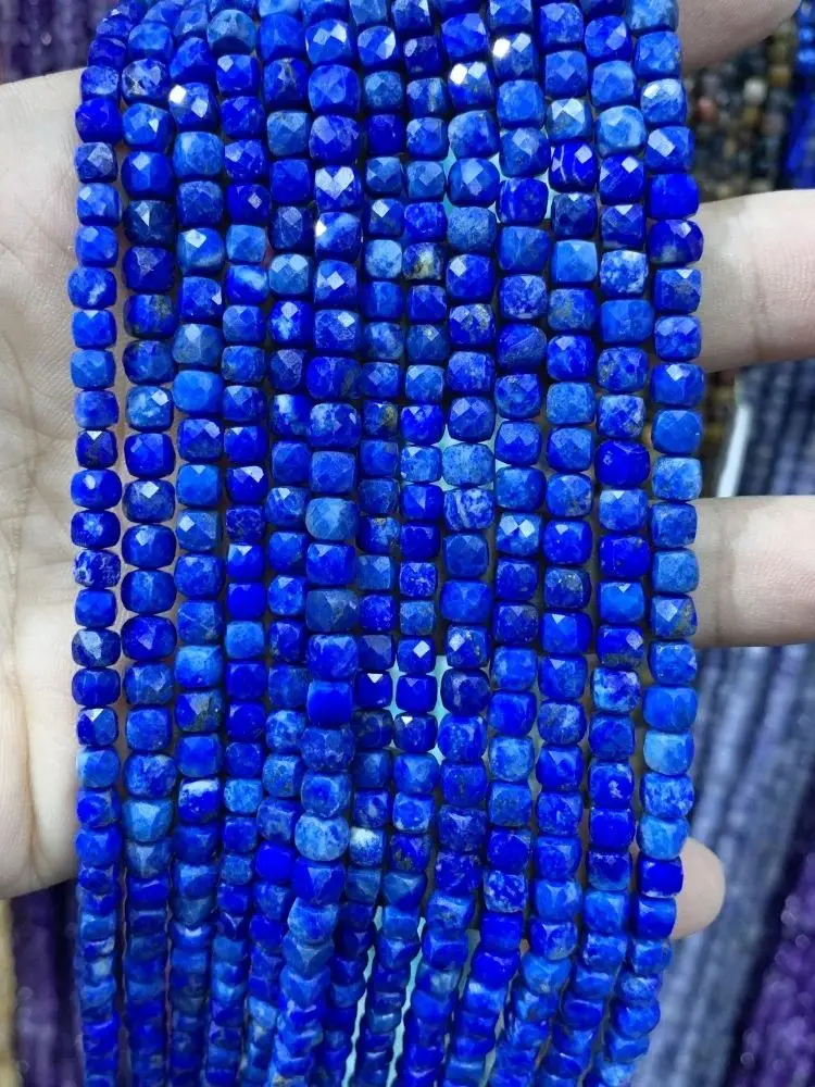 Großhandel mit natürlichen Labradorit-Turmalin-Steinperlen, Sonnenstein, 4 x 4 mm, Würfel, DIY-Ohrringe, Halskette, Armband, Schmuckherstellung – Detail 39