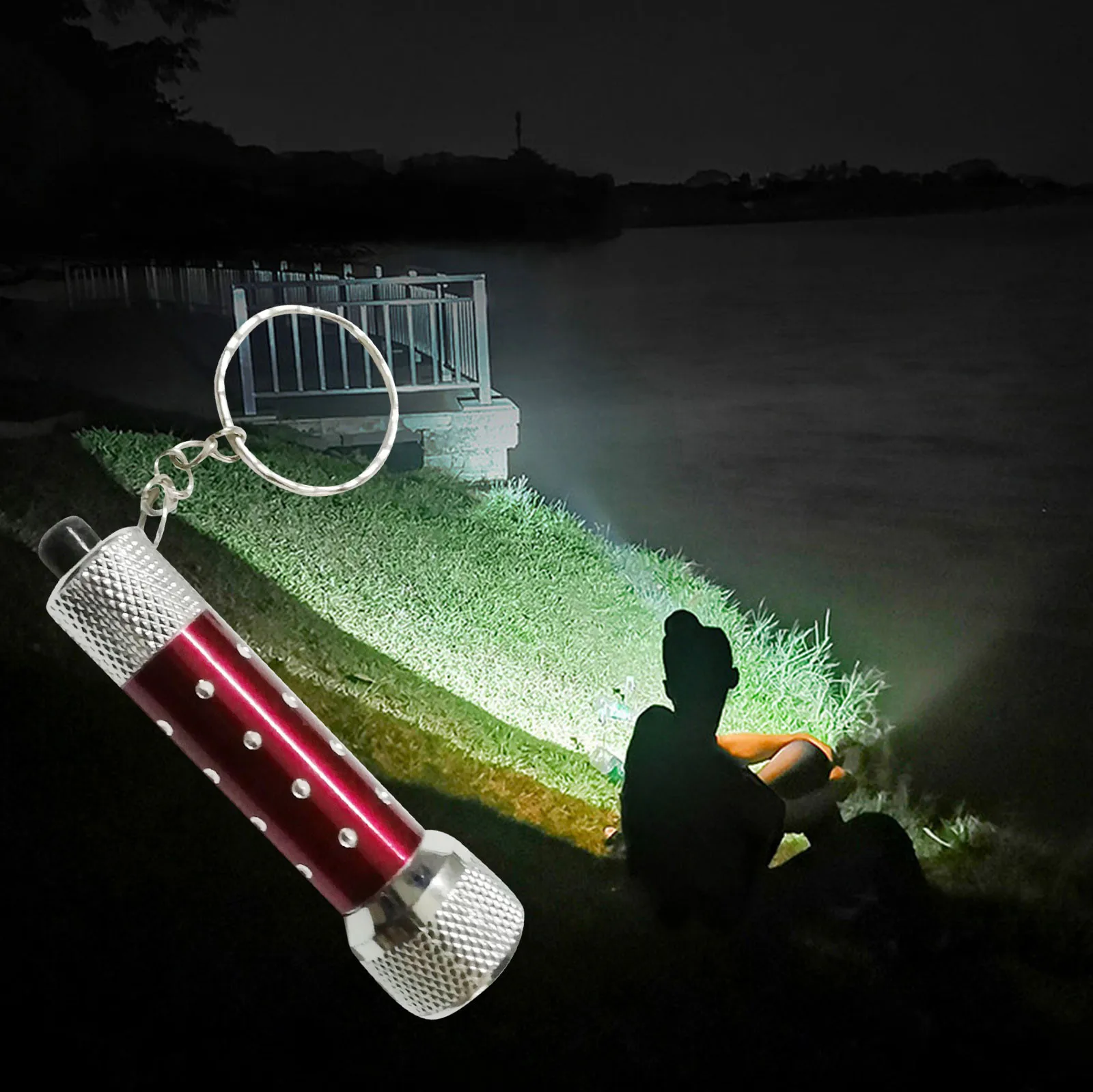 

Ultra Bright 5 Led Flashlight Torch Key Chain Key Ring Keychain для дома полезные вещи Flashlights Camp Field Lighting 2024