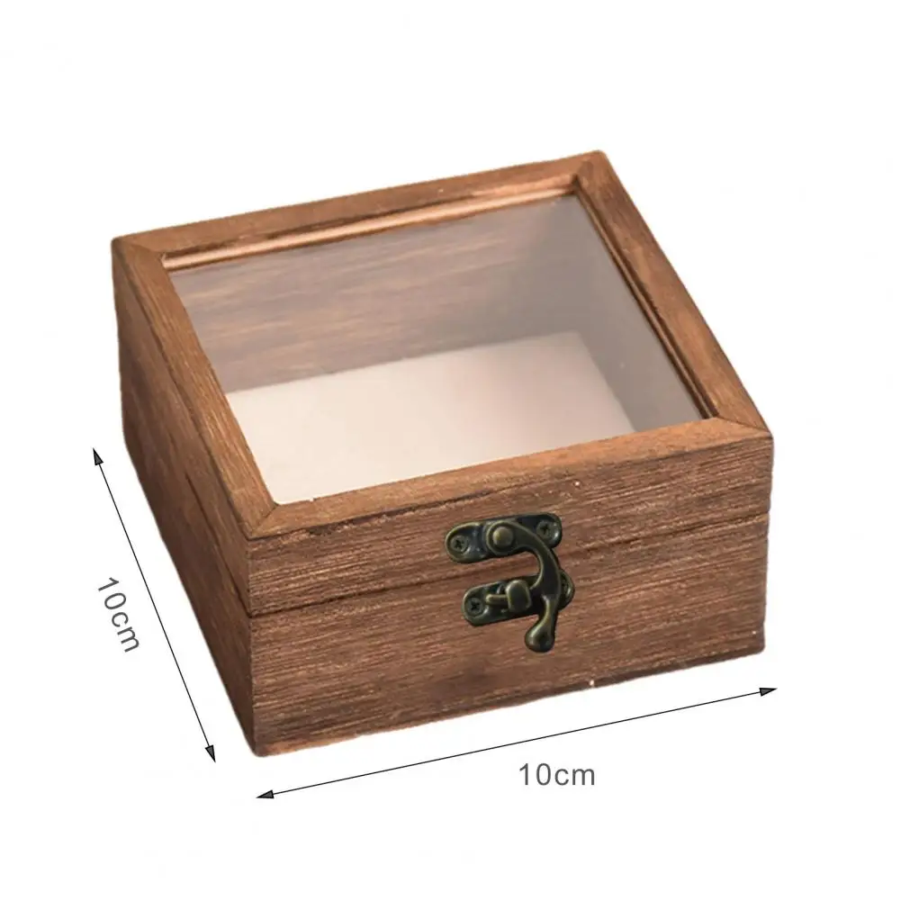 Showcase Box Display Case Wood Specimens Display Case with Smooth Edges High-visibility Shadow Box for Storage Showcase Multiple