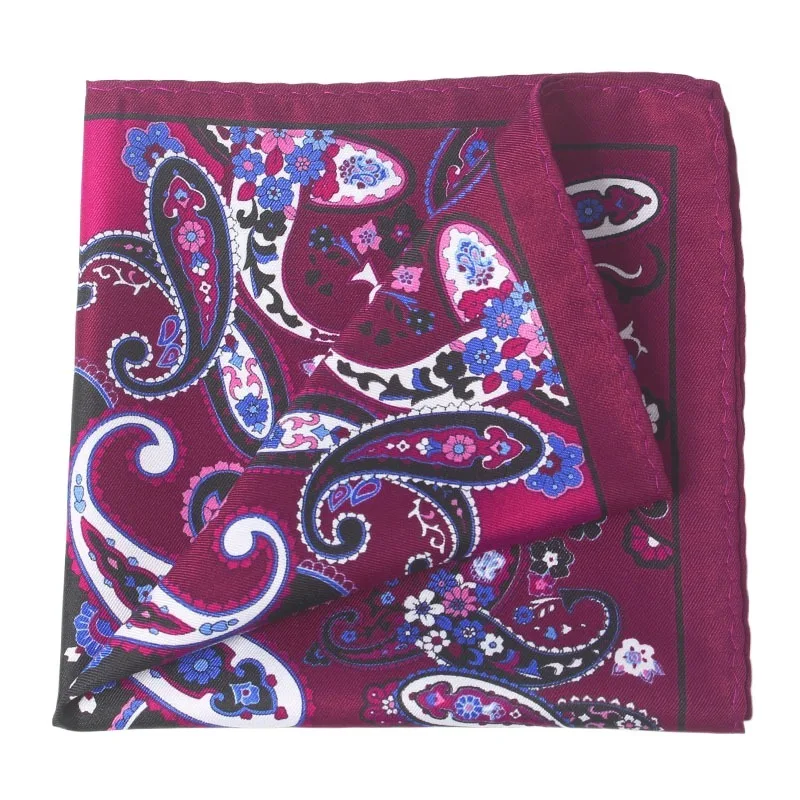 32cm Pocket Square Rayon Silk Print Mens Hanky Polka Dot Floral Paisley Handkerchief Fashion Classic Wedding Party Pocket Square pocket square mini handkerchief