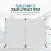 Steel-AID 100-inch Rolling Privacy Room Divider - Freestanding Office Wall Partition with Non See-Through Blackout Screen - Stur 3