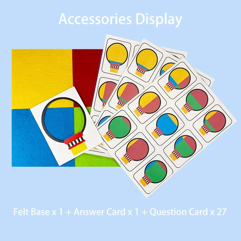 Montessori Material Felt Toys Balloon Children Logical Thinking Color Matching Games Educational Learning Toys Teaching Aids 5