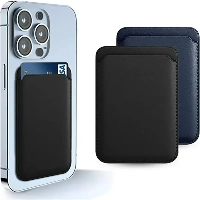 Leather Magnetic Card Wallet - Slim Credit Card Holder with Easy Access Design