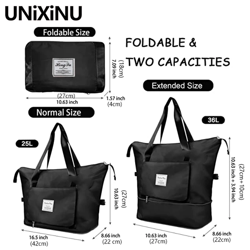 Foldable Carry On Travel Duffle Bag Nylon Waterproof Sports Gym Tote Bags for Women Storage Luggage Handbag travel bags,duffel bag