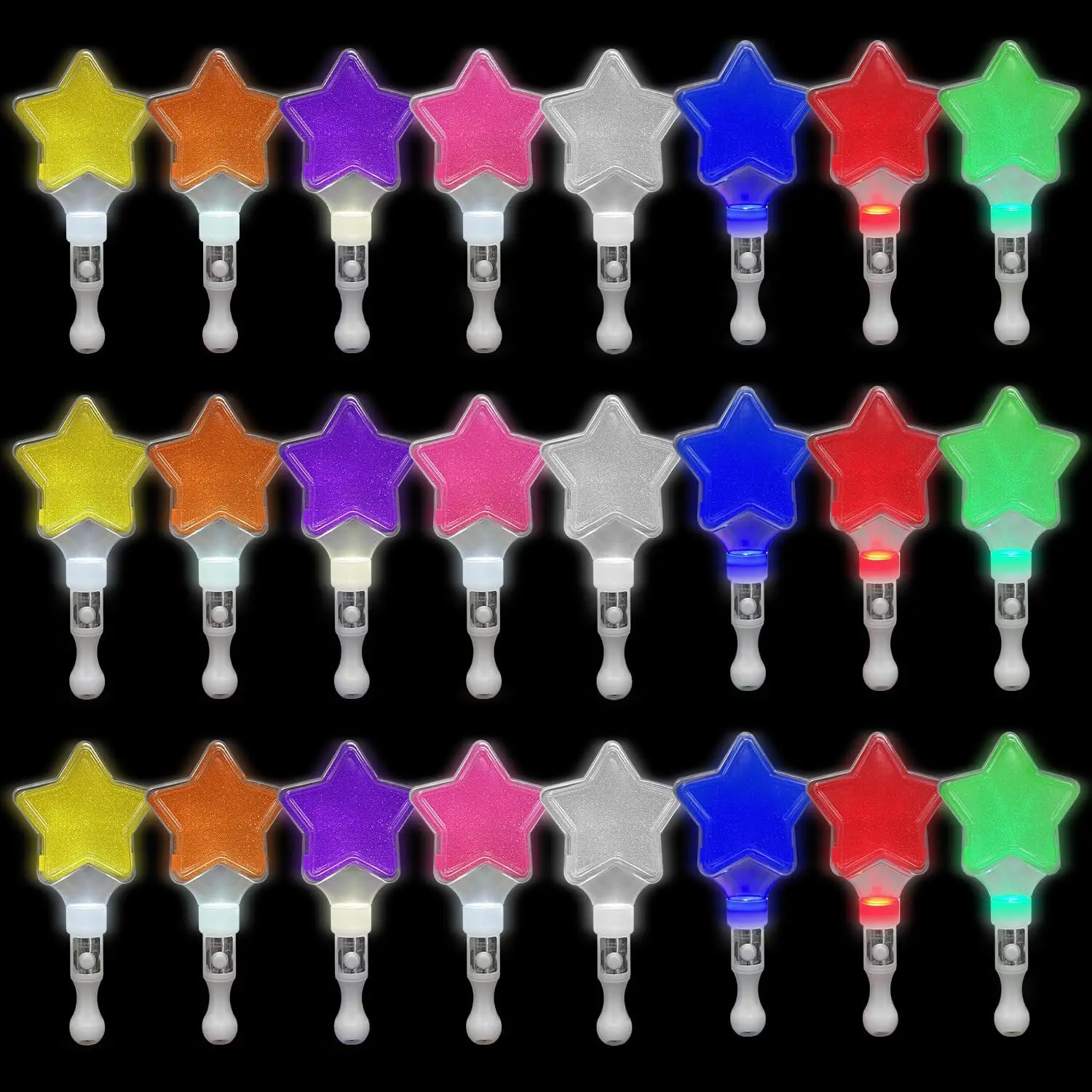 Illuminated Star and Heart Glow Wands for Events and Crowd Engagement