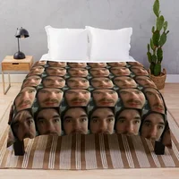 jschlatt Throw Blanket Travel Furry Polar Retros Blankets 1