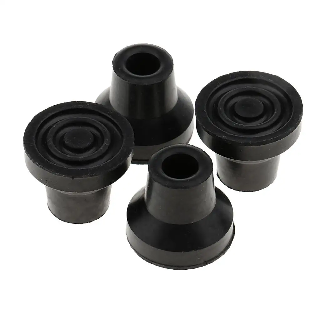 4 Pieces 13mm Rubber Anti-Slid Canes Replacement Tips for Crutches walking cane,underarm crutches,crutch accessory kit