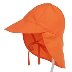 Adjustable Children's Summer Bucket Hat - Quick-Drying Wide Brim UV Protection Sun Cap - 48-54cm (Orange)
