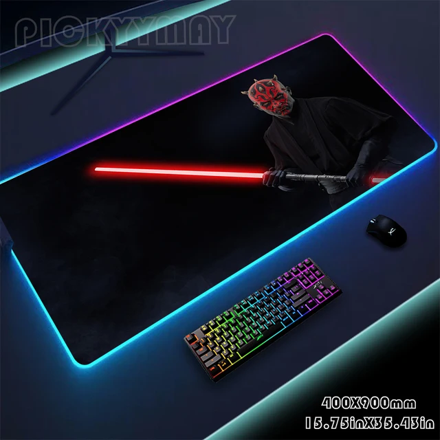 War Large RGB Mouse Pad XXL Gaming Mousepad LED Mouse Mat Gamer Desk Mat Luminous Table Mats Desk Pads With Backlit