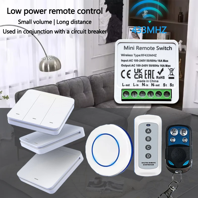 Smart Wireless 433MHz Remote Control Switch
