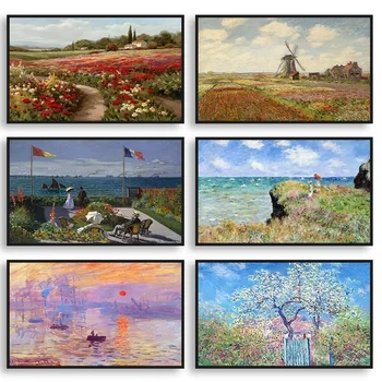 Impressionism Artwork Series Claude Monet Canvas Painting Poster 1