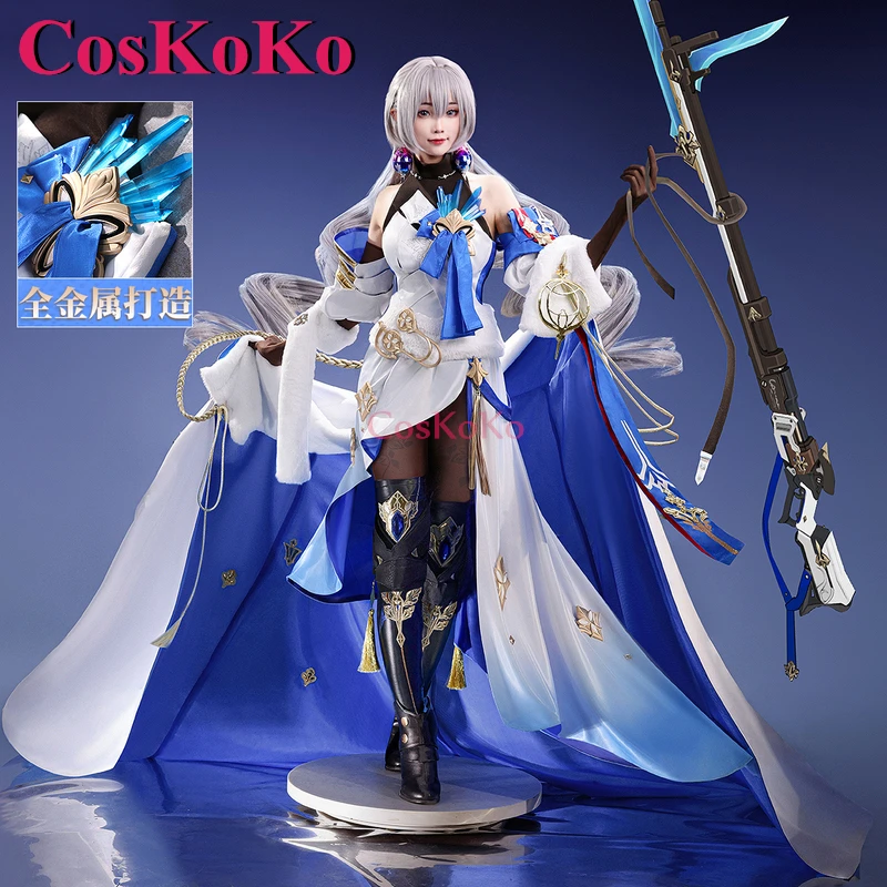 CosKoKo Bronya 랜드 코스프레 게임, Honkai: Star Rail 코스튬, 우아한 화려한 전투복, 할로윈 파티 역할극 의류