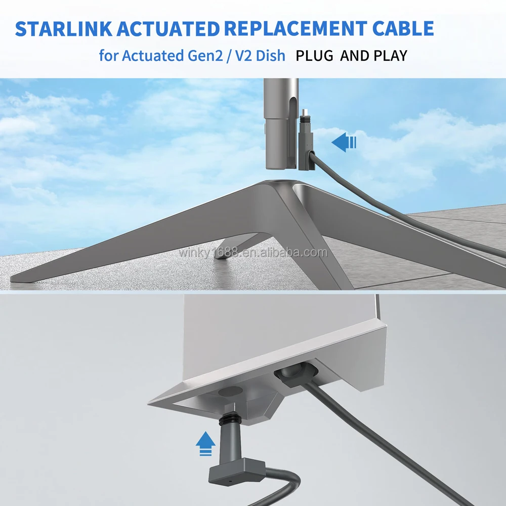 23m/75ft Starlink Satellite Cable Stable Uninterrupted Connection Multifunctional for Starlink Replacement Cable for V2