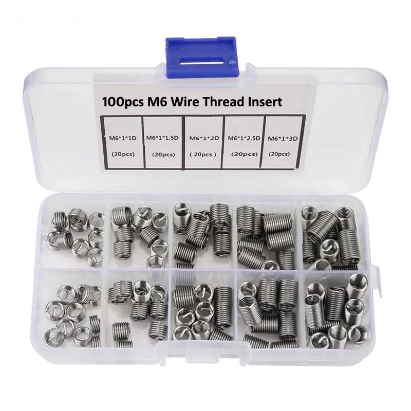 Inserti Filettatura M8 X 1,25 - 100 Pezzi In Acciaio Inox 304 Per Riparare Filetti Danneggiati O Rafforzare Viti - Foto 6