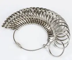 Premium Aluminum Alloy Ring Sizer Tool for Accurate Jewelry Measurement (0 - 13mm) (USA size 0 - 13)