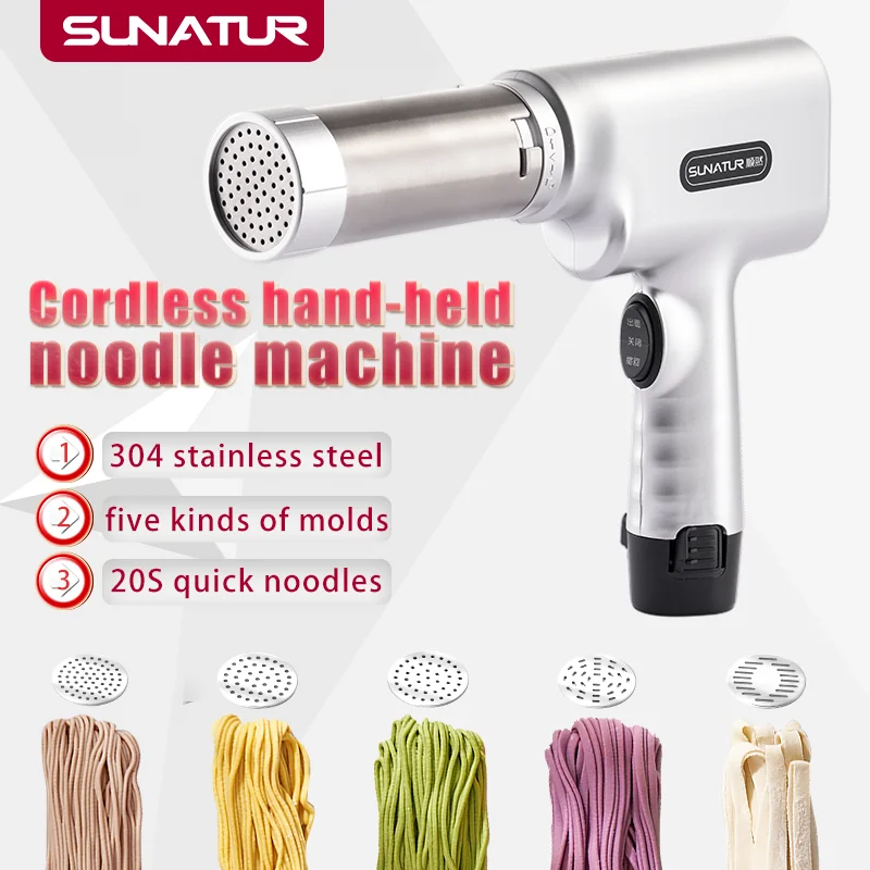 SUNATUR Electric Dough Rolling Kitchen Device Noodle & Pasta Making Gun Innovative Kitchen Noodle Makers Machine