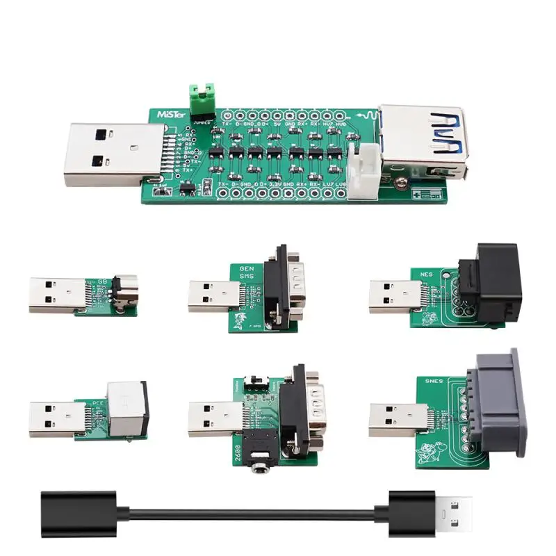 

Ретро-сканер USB 3,0 SNAC контроллер адаптер игровой контроллер конвейер для DE10-Nano MiSTerFPGA mr IO Board GENSMS SNES TG16
