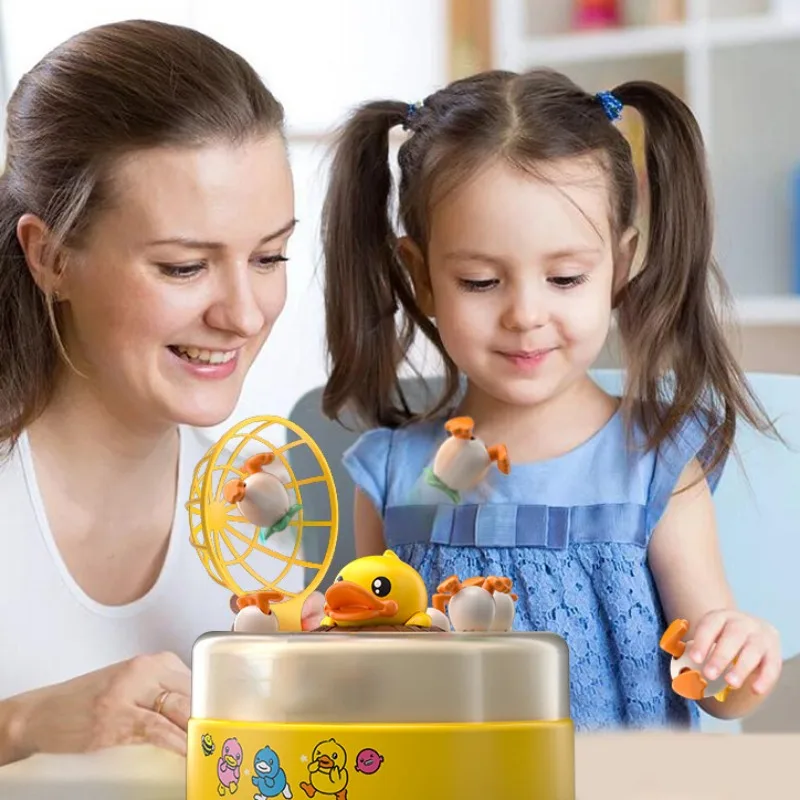Yellow Duck Electric Toy Bouncing Wheel STEAM Puzzle Game Parent-child Interactive Toy Focus Training Desktop Decompression Game 6