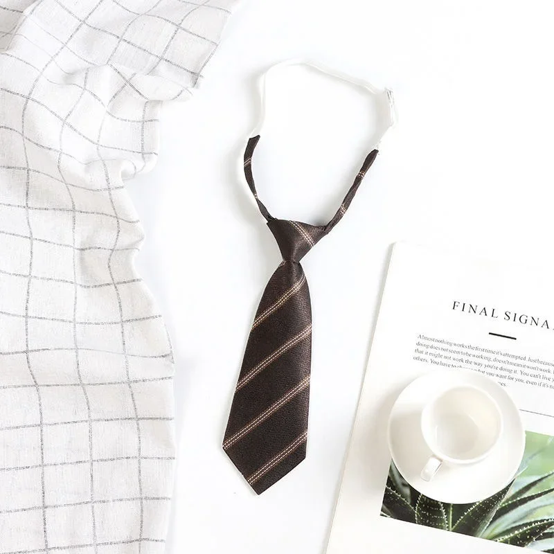 6 Pairs Children's Tie Boys and Girls Short Instagram Stripes Free Kindergarten Performance British Style